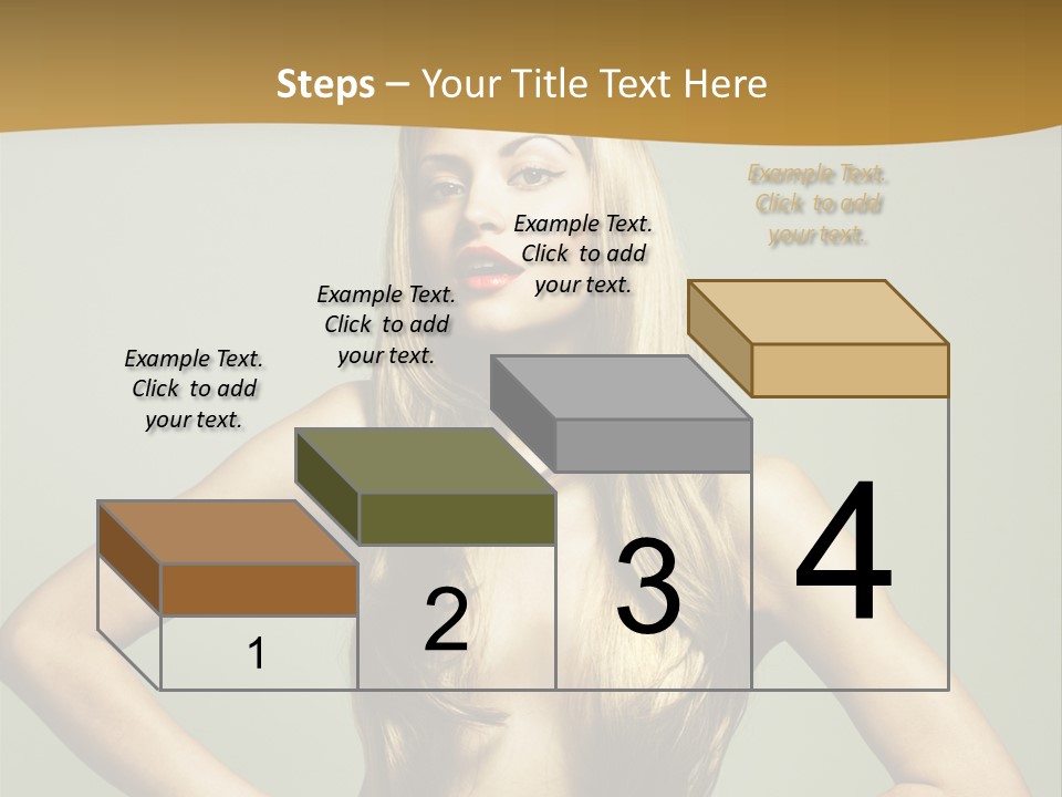 A Woman With Long Blonde Hair Posing For A Picture PowerPoint Template