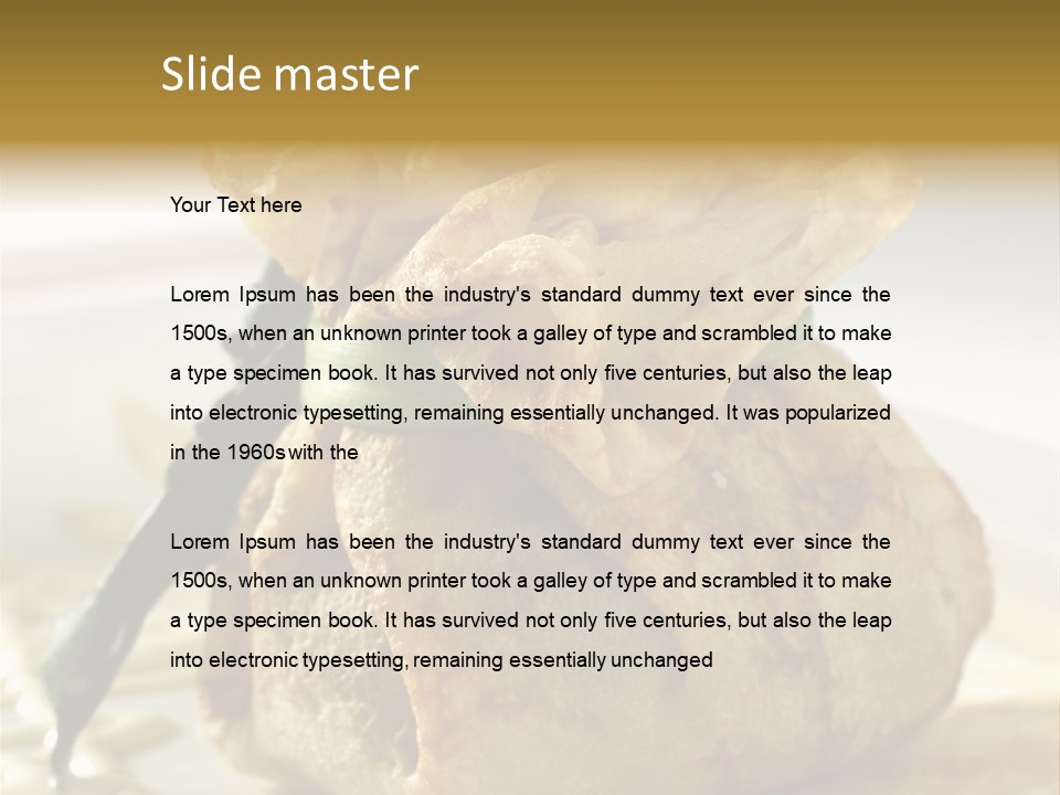 Salad Vegetable Meat PowerPoint Template