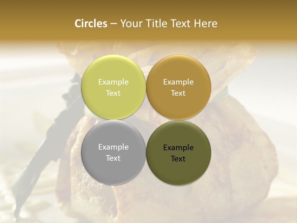 Salad Vegetable Meat PowerPoint Template