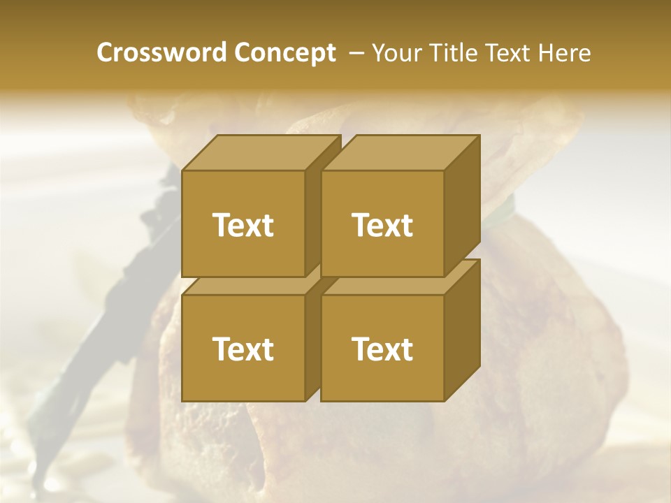 Salad Vegetable Meat PowerPoint Template