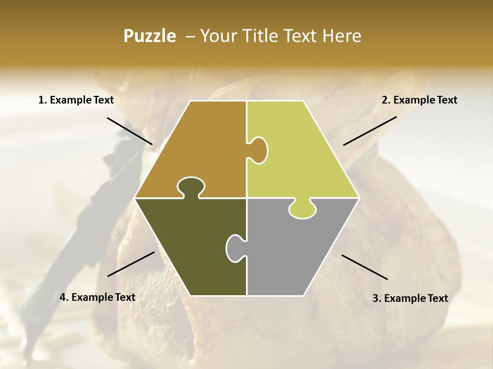 Salad Vegetable Meat PowerPoint Template