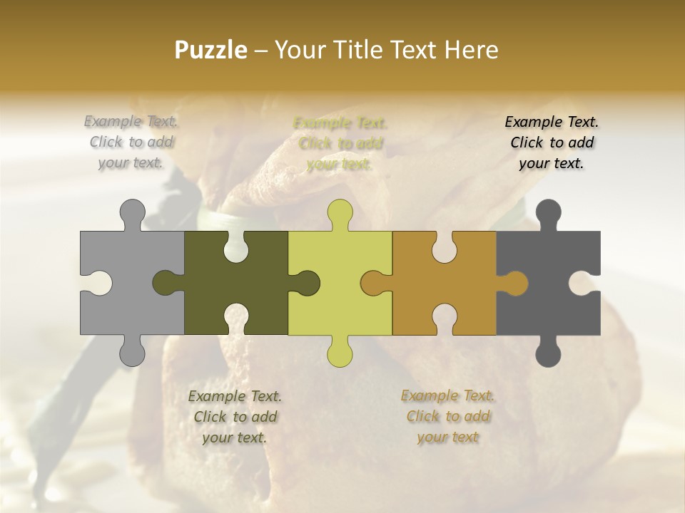 Salad Vegetable Meat PowerPoint Template