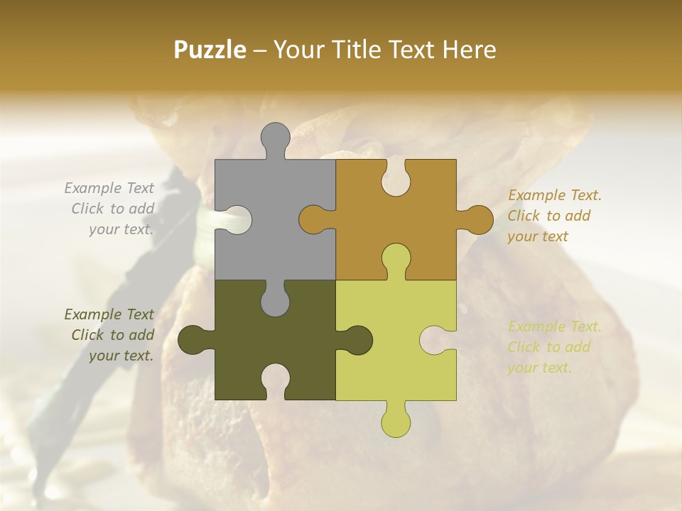 Salad Vegetable Meat PowerPoint Template