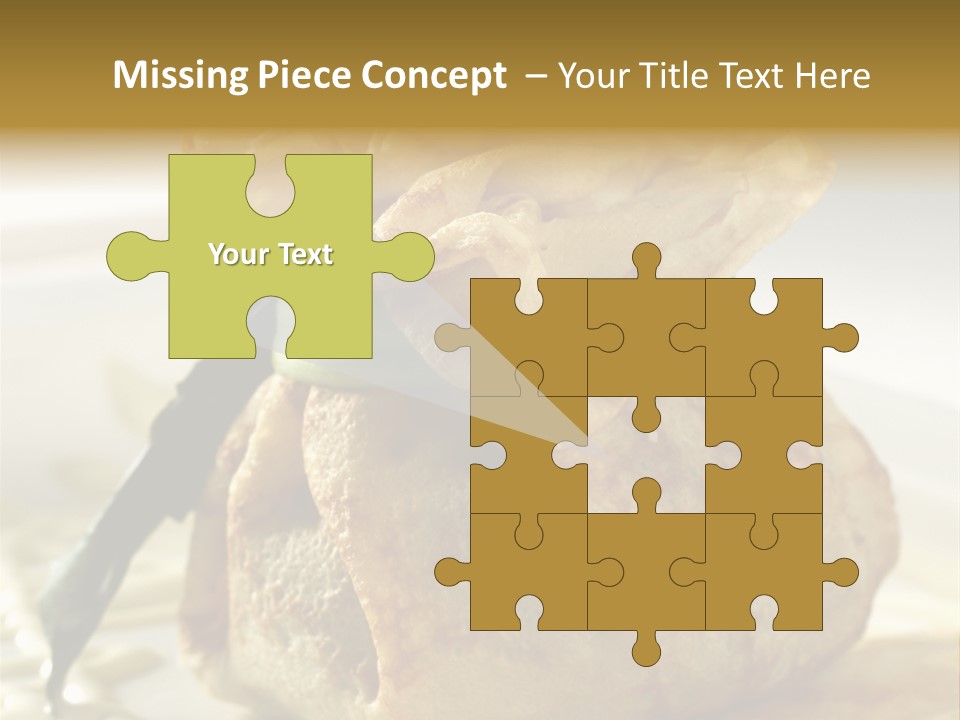 Salad Vegetable Meat PowerPoint Template