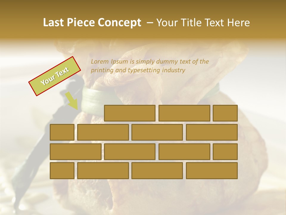 Salad Vegetable Meat PowerPoint Template