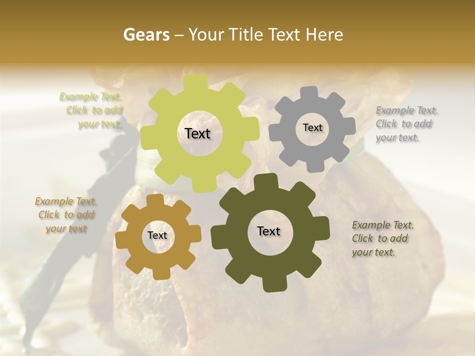 Salad Vegetable Meat PowerPoint Template