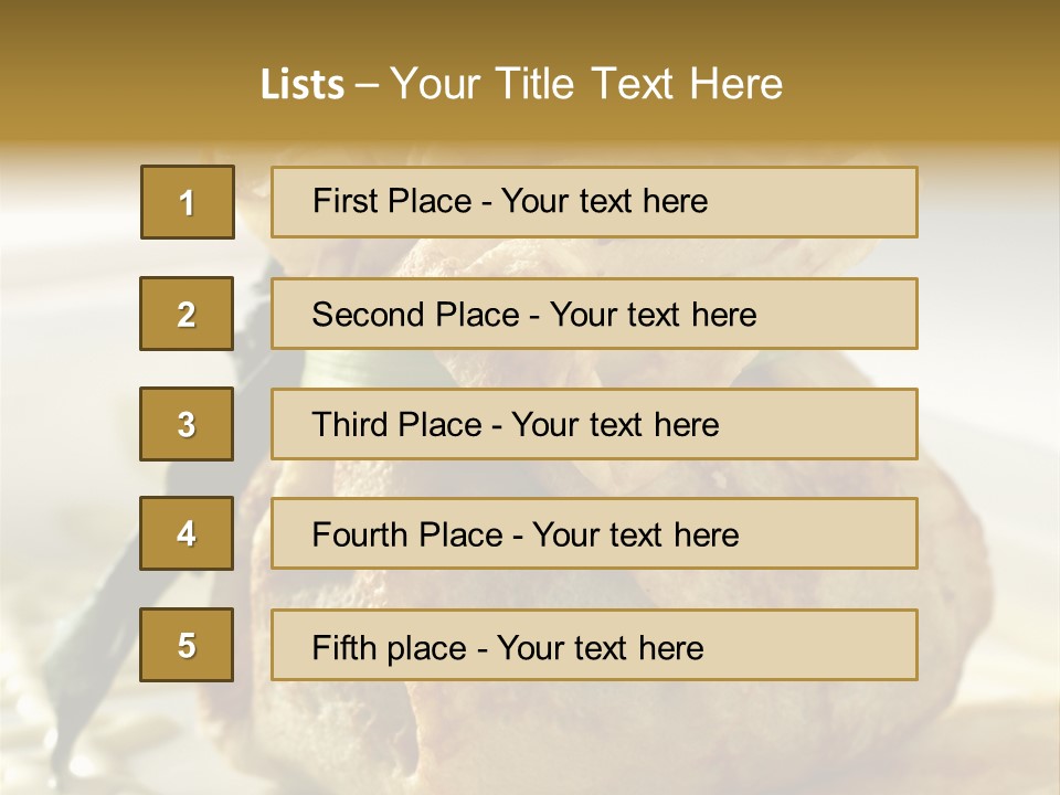 Salad Vegetable Meat PowerPoint Template