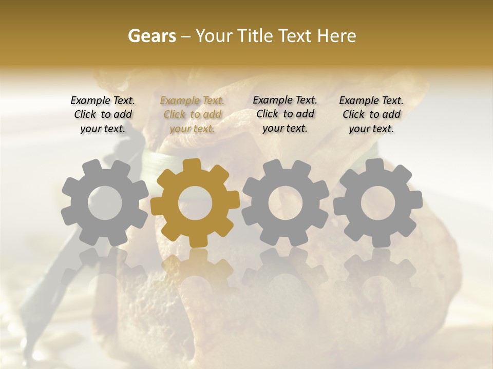 Salad Vegetable Meat PowerPoint Template