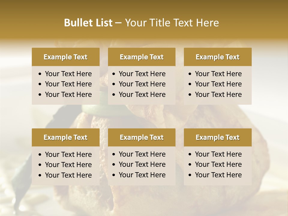 Salad Vegetable Meat PowerPoint Template