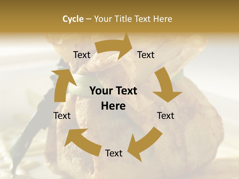 Salad Vegetable Meat PowerPoint Template