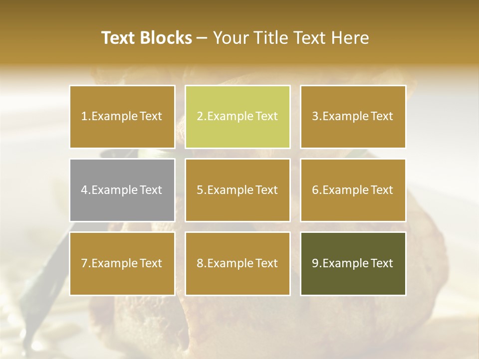 Salad Vegetable Meat PowerPoint Template