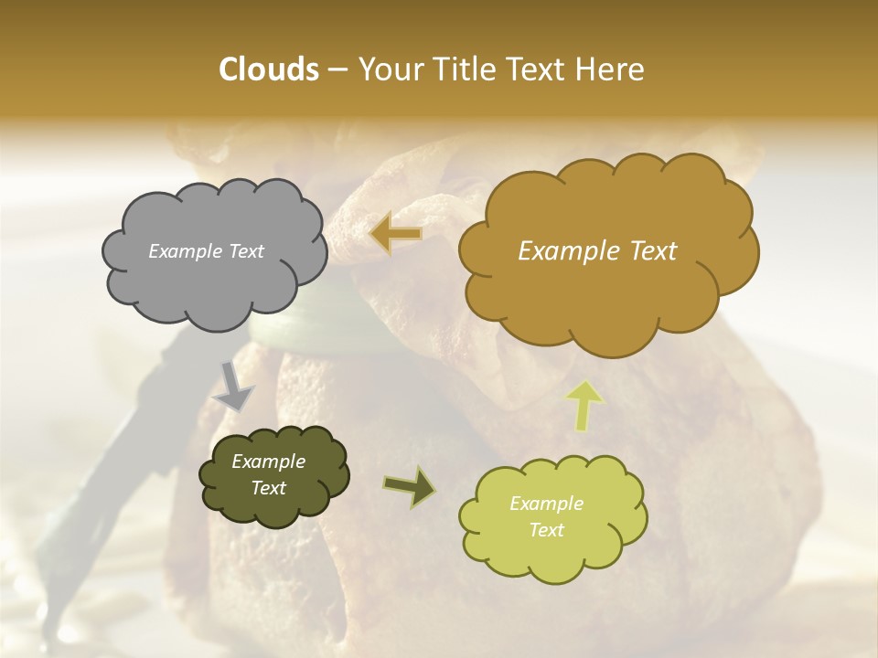 Salad Vegetable Meat PowerPoint Template