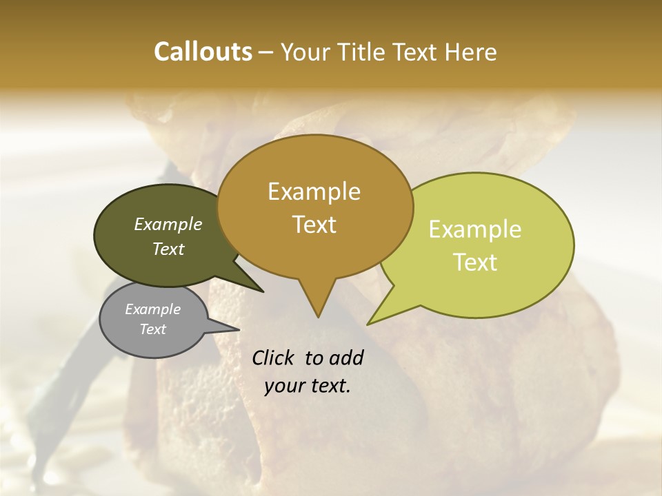 Salad Vegetable Meat PowerPoint Template