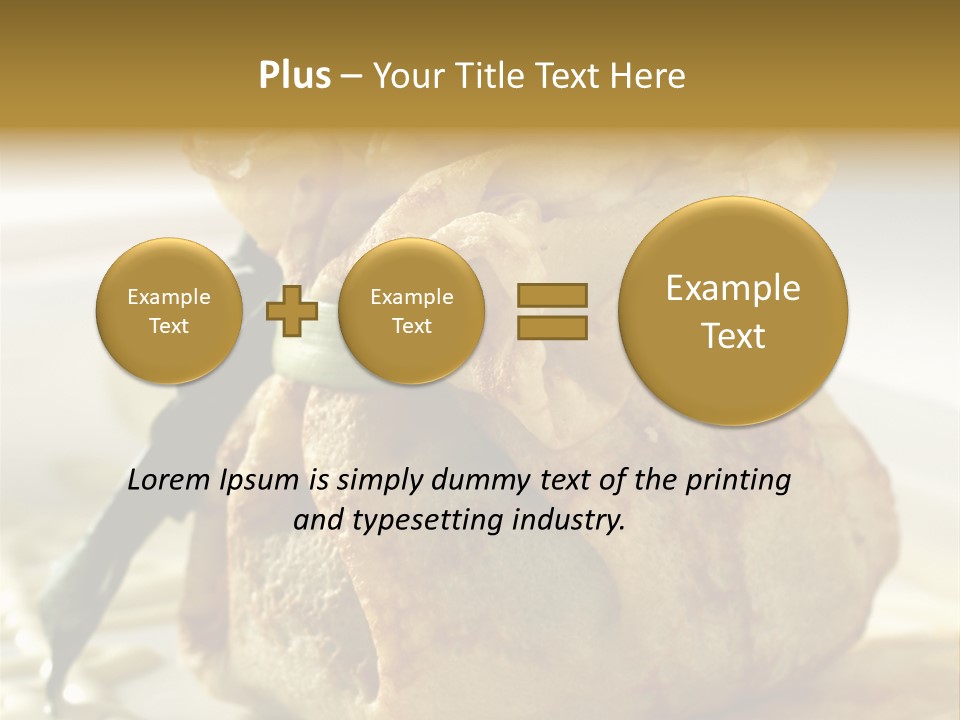 Salad Vegetable Meat PowerPoint Template