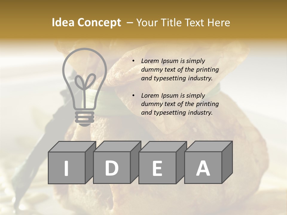 Salad Vegetable Meat PowerPoint Template