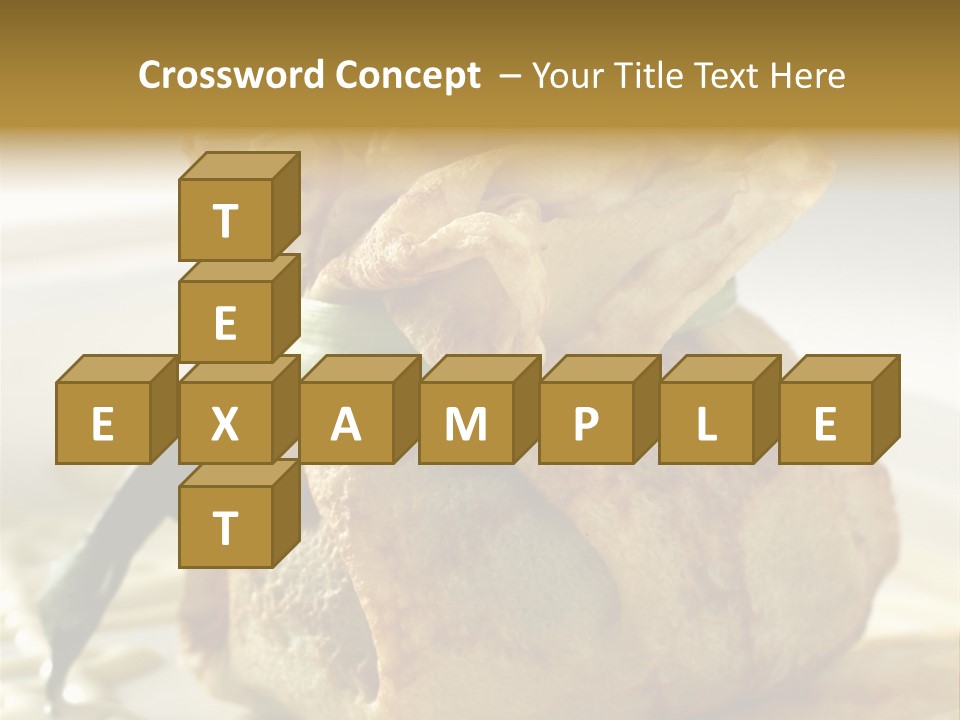 Salad Vegetable Meat PowerPoint Template