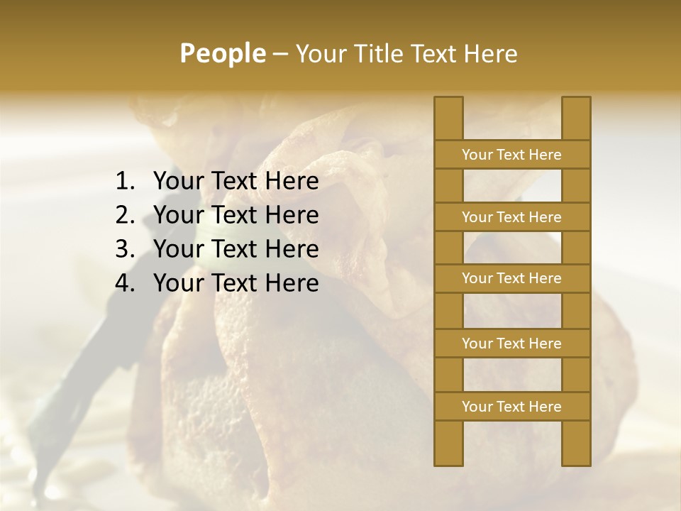 Salad Vegetable Meat PowerPoint Template