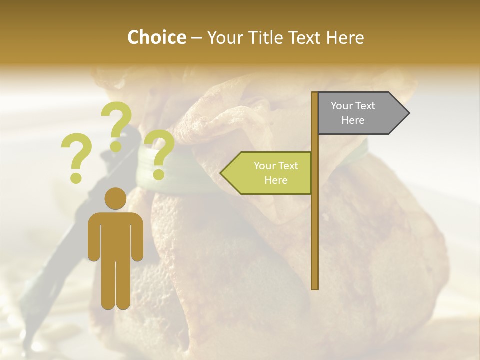 Salad Vegetable Meat PowerPoint Template