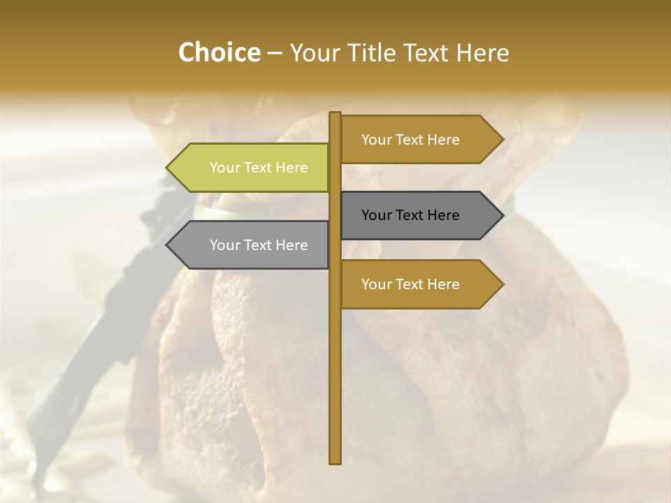 Salad Vegetable Meat PowerPoint Template