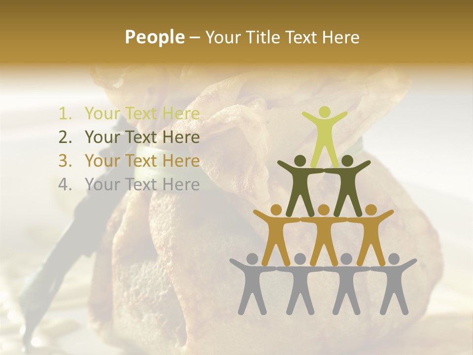 Salad Vegetable Meat PowerPoint Template