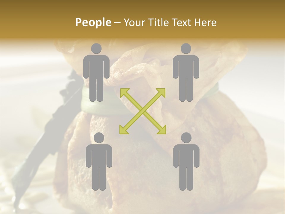 Salad Vegetable Meat PowerPoint Template