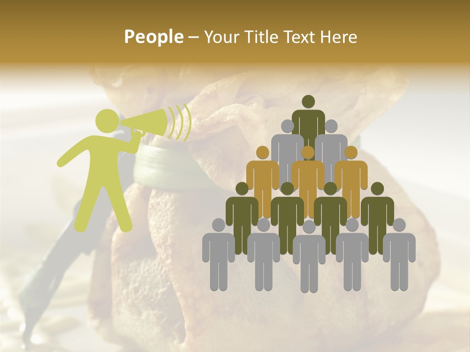 Salad Vegetable Meat PowerPoint Template