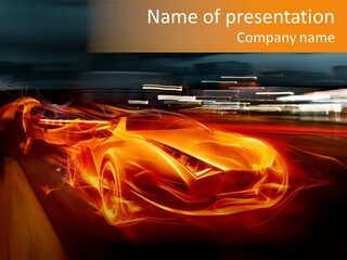 Automobile Racing Hot PowerPoint Template