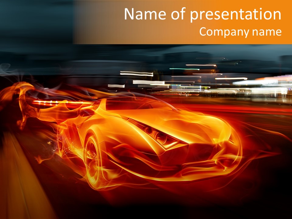 Automobile Racing Hot PowerPoint Template