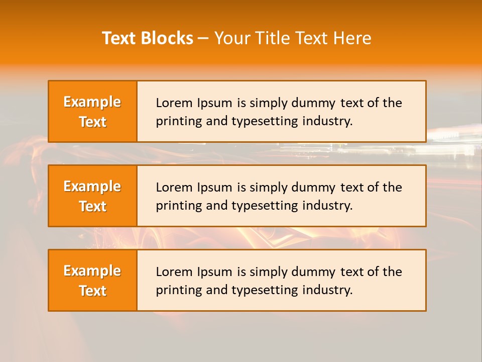 Automobile Racing Hot PowerPoint Template