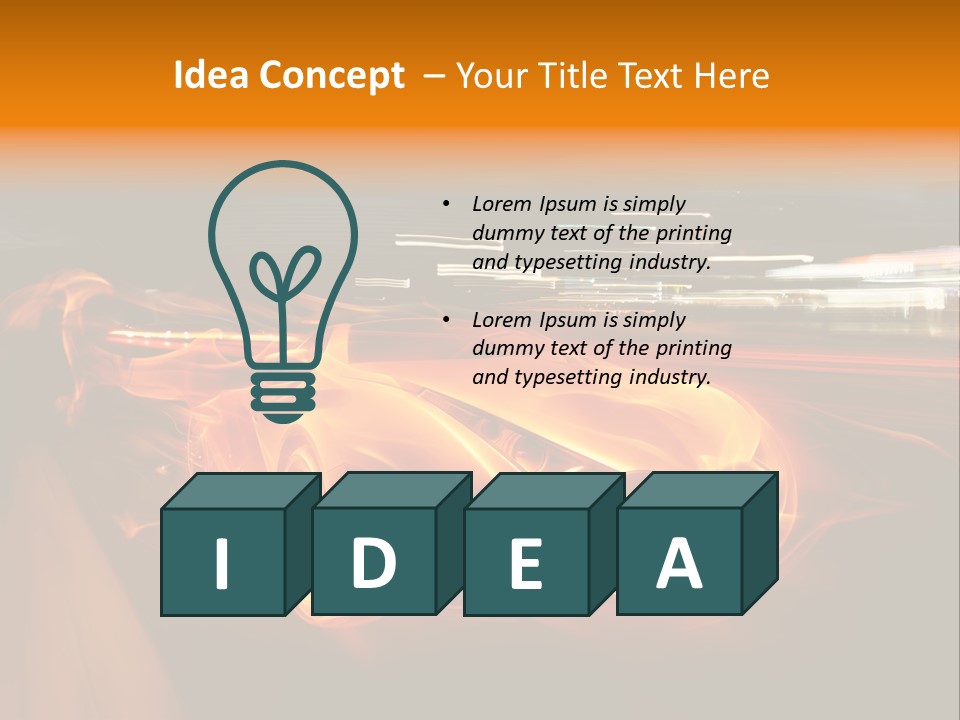 Automobile Racing Hot PowerPoint Template