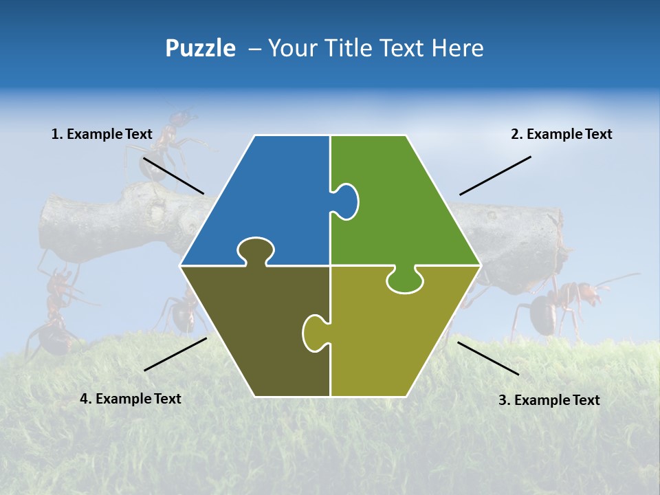 Workers Ants Wood PowerPoint Template