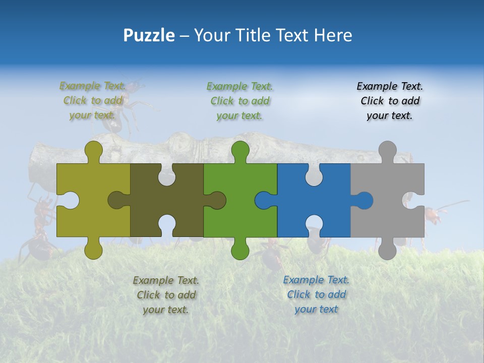 Workers Ants Wood PowerPoint Template