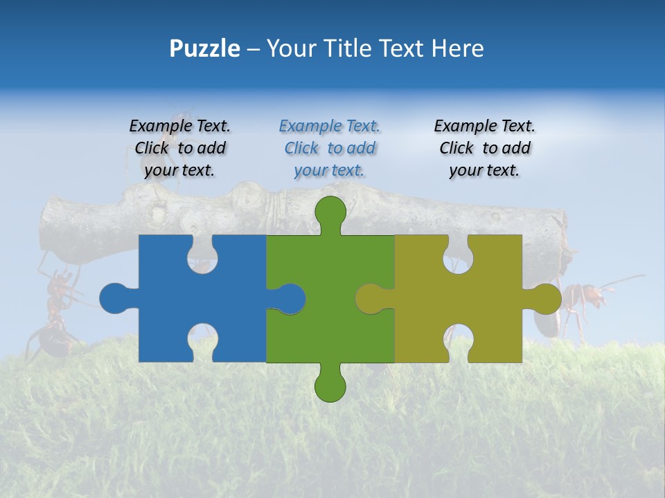 Workers Ants Wood PowerPoint Template