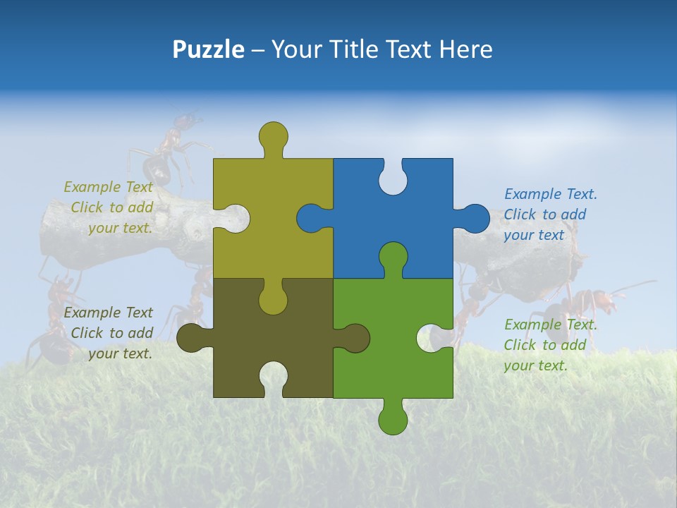 Workers Ants Wood PowerPoint Template