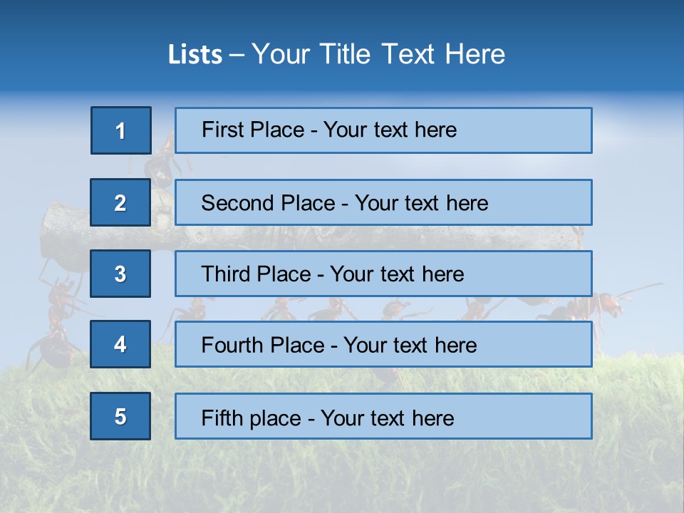 Workers Ants Wood PowerPoint Template
