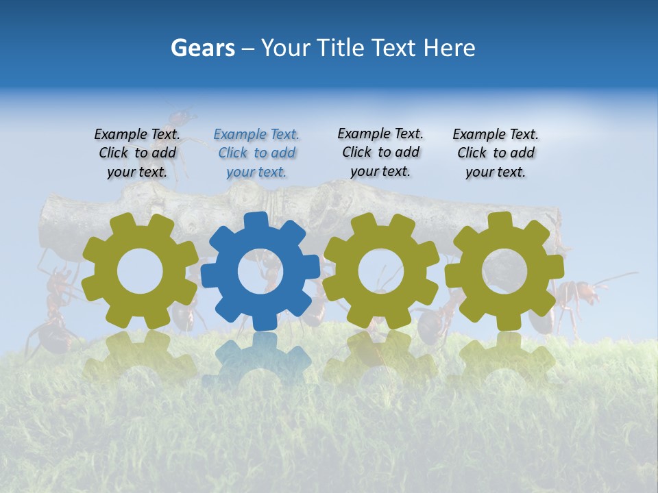 Workers Ants Wood PowerPoint Template