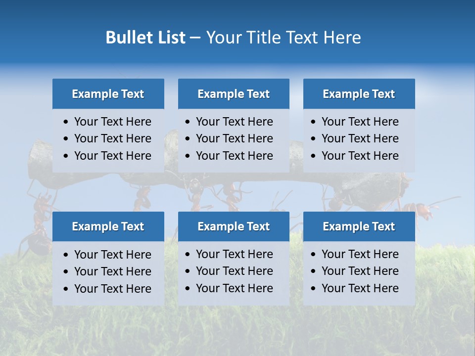 Workers Ants Wood PowerPoint Template