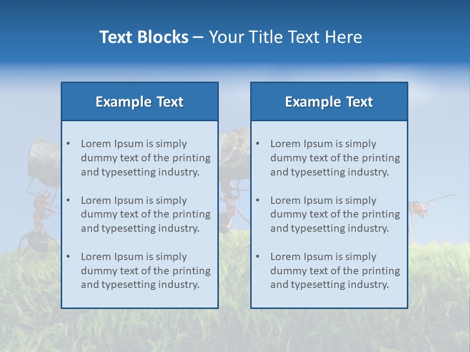 Workers Ants Wood PowerPoint Template