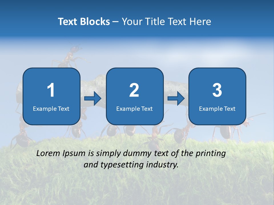 Workers Ants Wood PowerPoint Template