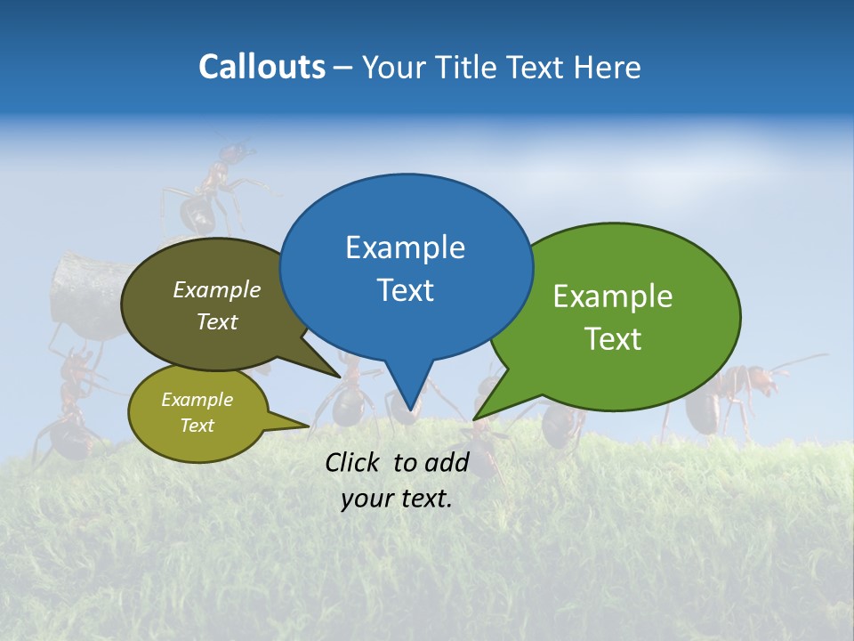 Workers Ants Wood PowerPoint Template