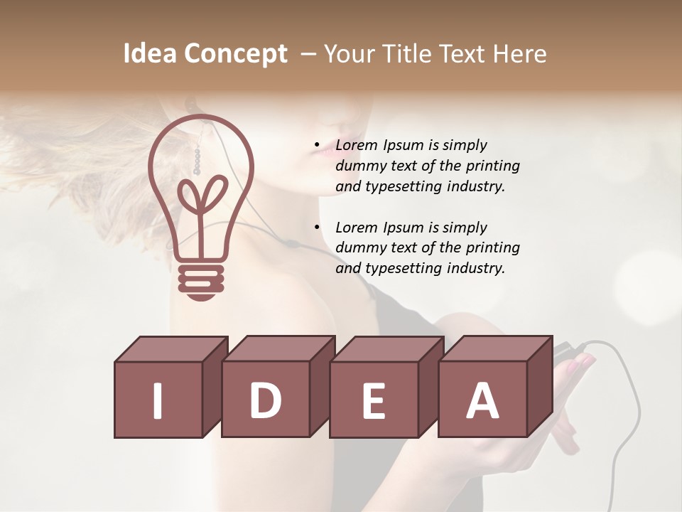 Dance Woman Air PowerPoint Template