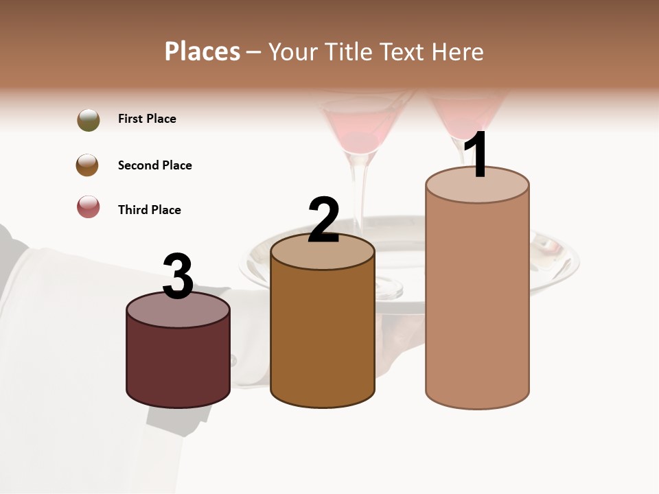 A Person Holding A Tray With Two Glasses Of Wine On It PowerPoint Template