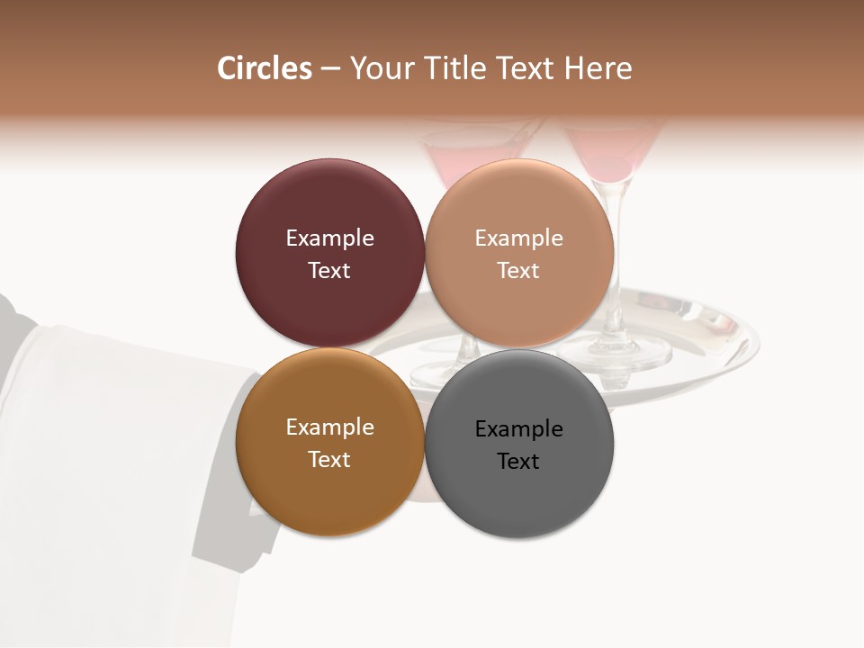 A Person Holding A Tray With Two Glasses Of Wine On It PowerPoint Template