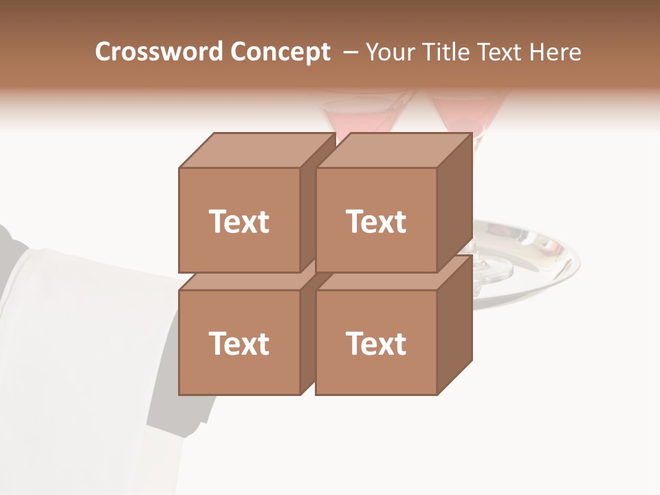 A Person Holding A Tray With Two Glasses Of Wine On It PowerPoint Template