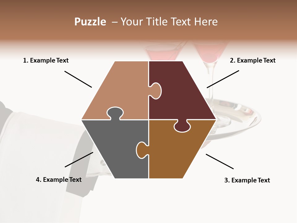 A Person Holding A Tray With Two Glasses Of Wine On It PowerPoint Template