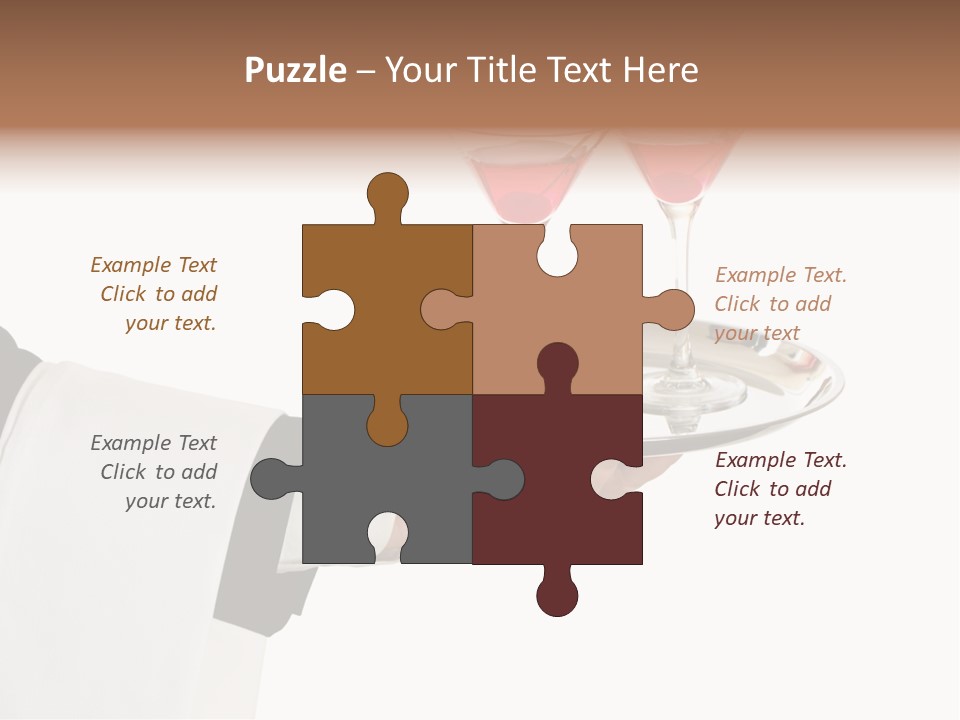 A Person Holding A Tray With Two Glasses Of Wine On It PowerPoint Template