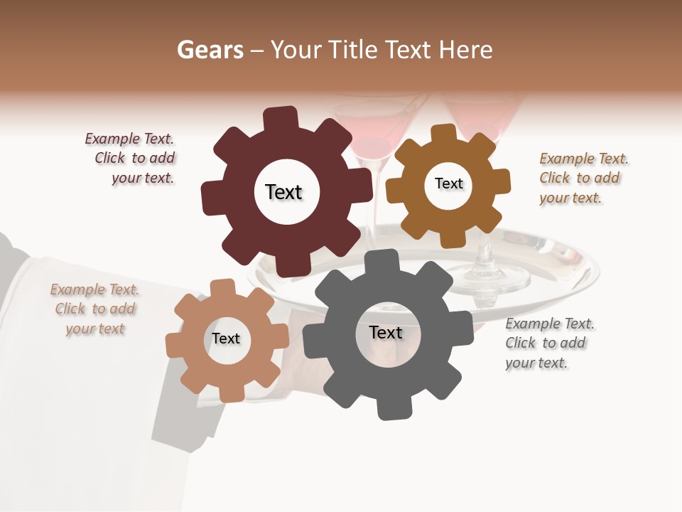 A Person Holding A Tray With Two Glasses Of Wine On It PowerPoint Template