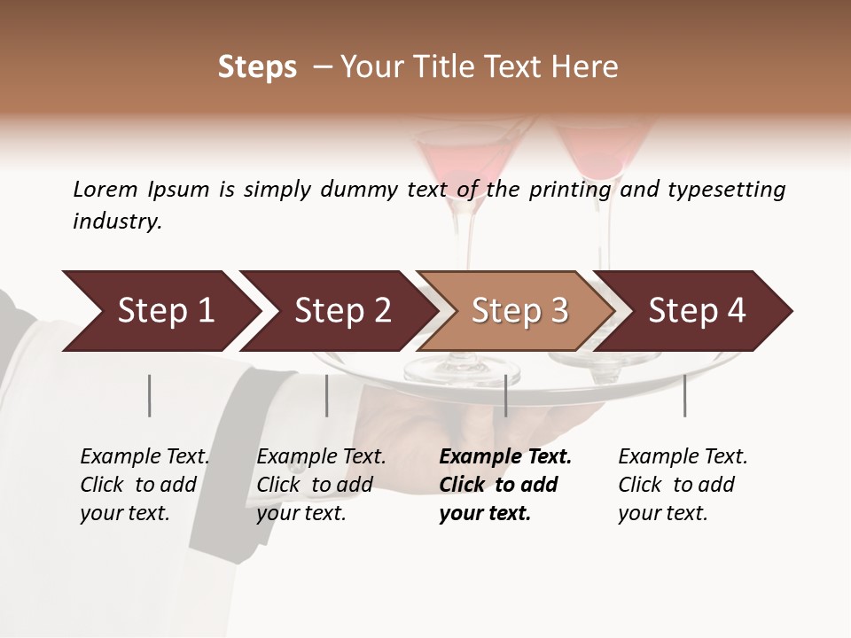 A Person Holding A Tray With Two Glasses Of Wine On It PowerPoint Template