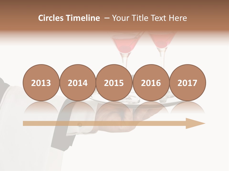 A Person Holding A Tray With Two Glasses Of Wine On It PowerPoint Template