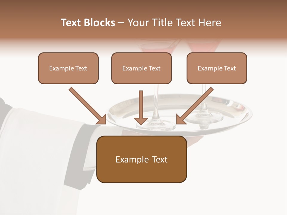 A Person Holding A Tray With Two Glasses Of Wine On It PowerPoint Template